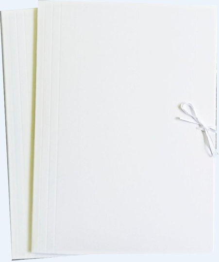 Wektor File Folder With Ribbon And Elastic For A4 Paper White 10 Pieces