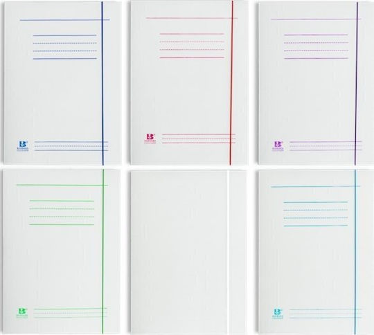 Barbara File Folder with Rubber Band and Elastic for A4 Paper White 25 Pieces