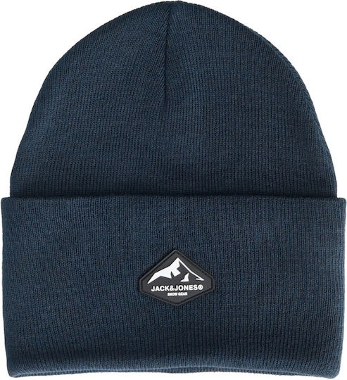 Beanie Căciulă pentru bărbați tricotată în culoare albastru marin