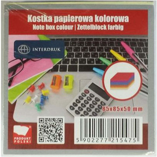 Interdruk Многоцветен Хартиен Блок За Бележки 85x85x50 Mm 162631