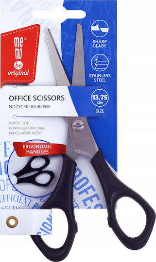 MemoBe Scissors For Left-Handers 13.75cm With Black Plastic Blade 1 Piece