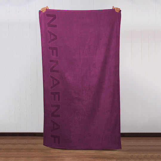 Πετσέτα Θαλάσσης 90x170 Naf-naf Velour Viola
