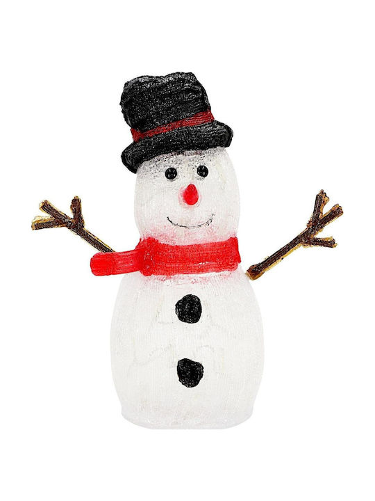 Home&Styling Collection Beleuchtete Weihnachtsfigur aus Kunststoff Schneemann Höhe 40cm