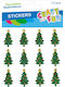 Craft with Fun Weihnachtsaufkleber für Wand mit Muster Baum 12Stücke