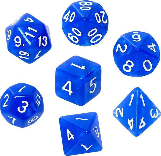 Rebel Set de Zaruri RPG Bijuterii Ale Lunii 7 Piese Lapis Lazuli Glitter