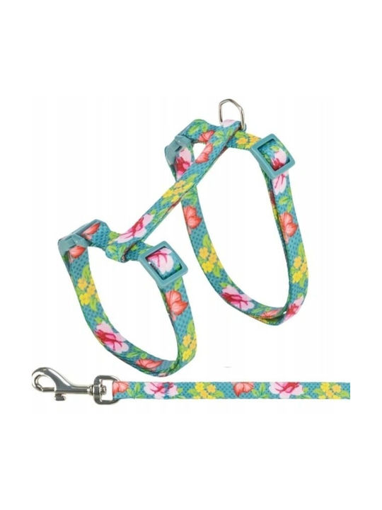 Trixie Cat Harness Floral Design Leash 27–45 cm/10 mm 1.20 m