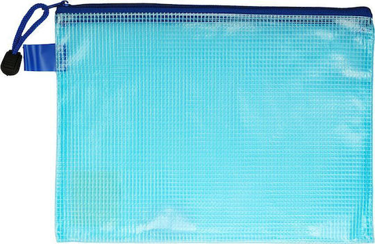 Titanum Transparent File Folder with Button for A5 Paper Blue