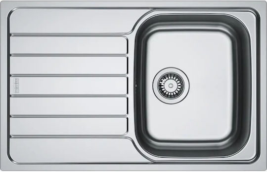 Franke Skn Drop-In Kitchen Sink Right Inox L78xW50cm Silver