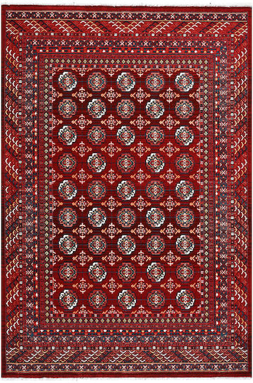 Polcarpet Kazak Oriental 865 Rug Rectangular Summer with Fringes Burgundy 140x200cm
