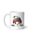 Cană Ceramică De Crăciun Oameni De Zăpadă Cu Pălărie Și Mănuși 330ml (Cu Personalizare)
