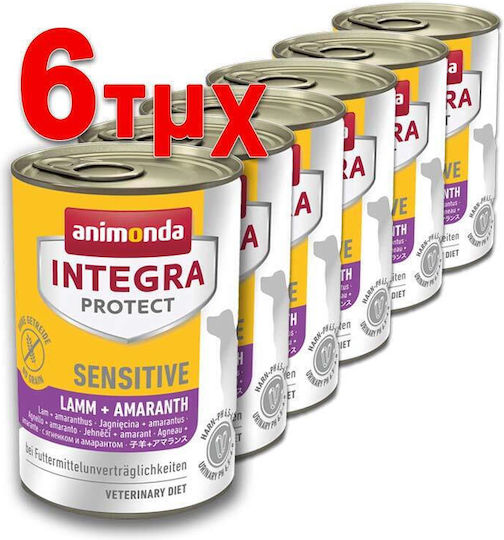 Animonda Integra Protect Nasses Hundefutter Dose Diät mit Lamm 6x400gr