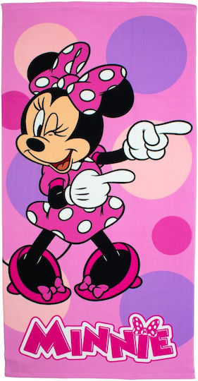 Детска Кърпа За Плаж Microfiber 70x140 Dimcol Minnie 182 Пастелно Лилава