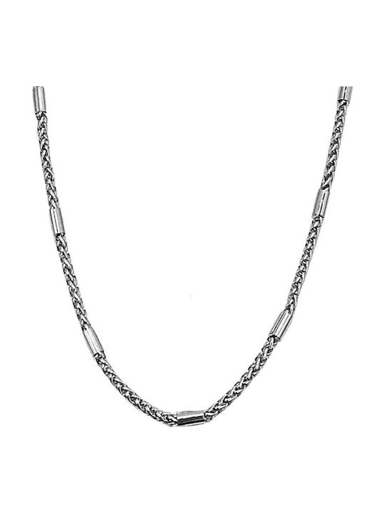 Silver And More Αλυσίδα Λαιμού από Ανοξείδωτο Ατσάλι