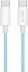 LogiLink USB 2.0 Kabel USB-C männlich - USB-C 60W PD Blau 1m CU0350