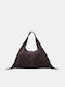 Fabric Women's Shoulder Bag Suede With Brown Fringes