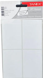 Tanex 30 бр Самозалепващи Етикети в Бял Цвят 51.5x79mm