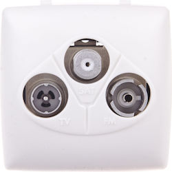 Oteo Antenna Socket Rtv Sat White 086142