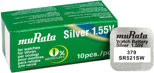 Murata Baterii pentru ceasuri Silver Oxide SR521SW 1.55V 10 buc