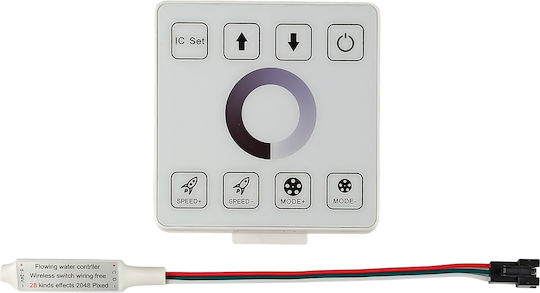 Eurospot Kit Controler LED Atingere RF 2.4GHz Bandă LED Waterflow DC 12-24V EU6287