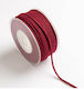 Șiret Rotund Mat Tricolor 4mm Burgundia