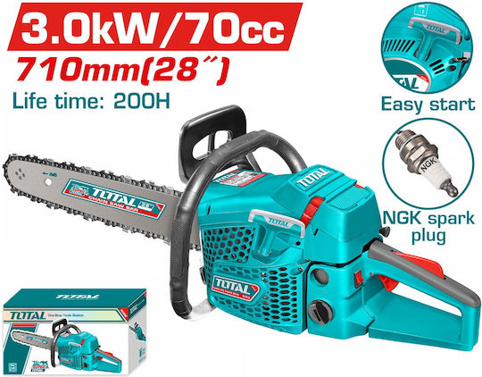 Total Gasoline Chainsaw 4hp with 71cm Blade and Easy Start
