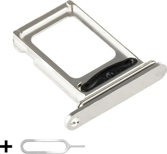 Tavă SIM Pentru iPhone 14 Pro Cu Instrument De Ejectare SIM Inclus Argintiu