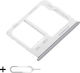 Suport Tăvi SIM Samsung A32 5G A326 Dual SIM Slot Card Microsd + Instrument Ejector SIM Inclus Alb