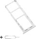 Suport Tavă SIM Samsung Galaxy A04s A047 Dual SIM Slot Card Microsd + Cheie SIM Inclus Alb