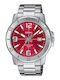 Casio Men's Battery Watch with Silver Metal Bracelet