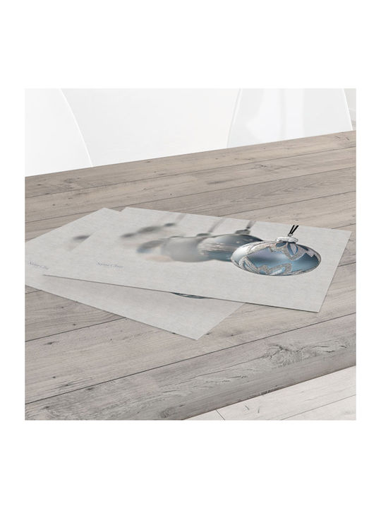 Saint Clair Χριστουγεννιάτικο Σουπλά Γκρι 45x33εκ.