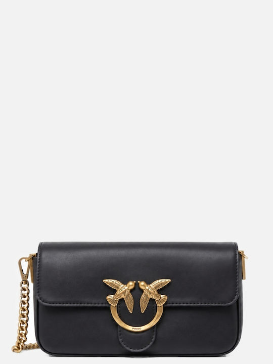 Pinko Love One Leather Women's Crossbody Bag Brown