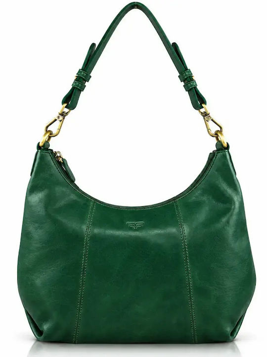 Women's Leather Shoulder / Crossbody Bag Green