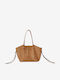 Pierced Women's Suede Tote Bag Dark Tan