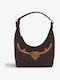 Damen Schultertasche Aus Leder Braun