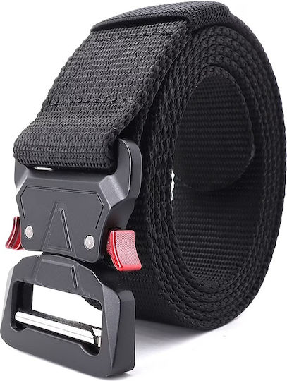 Мъжки Военен Колан В Стил Molle Tactical Ширина 4 См Черен Ks656