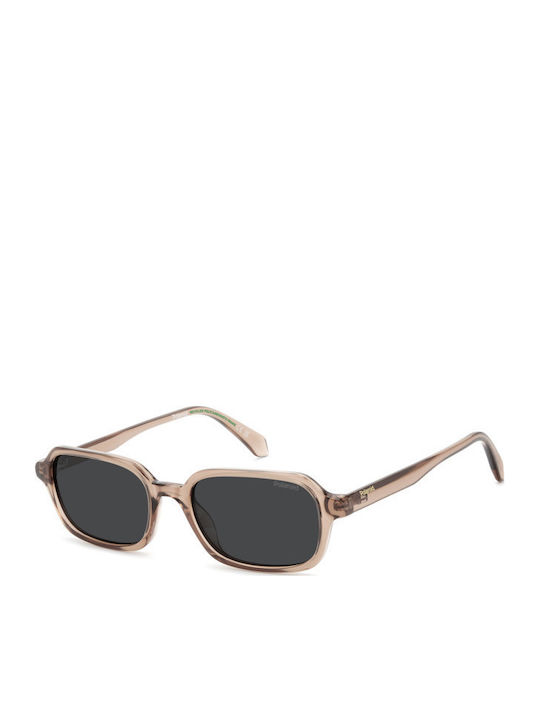 Polaroid Unisex Sunglasses with Pink Frame and Grey Lens
