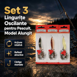 Momeli Artificiale Linguri Set 3 Bucăți Momeli Artificiale Linguri Set 3 Bucăți