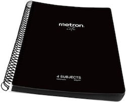 Metron Σπιράλ Τετράδιο Ριγέ 120 Φύλλων 4 Θεμάτω...