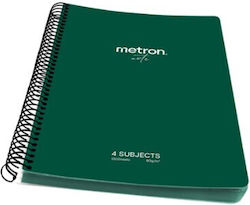 Metron Σπιράλ Τετράδιο Ριγέ 120 Φύλλων 4 Θεμάτω...