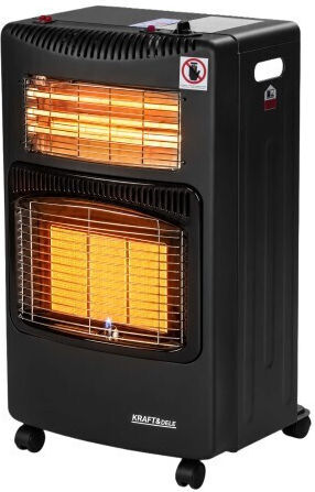 Kraft & Dele Σόμπα Υγραερίου 4200W Μαύρη 42x36x73cm
