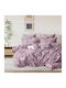 SpitiBazaar Module Cearceafuri De Pat King Size Cu Hugger Din Cauciuc 220x240+30cm Lila 5 Bucăți