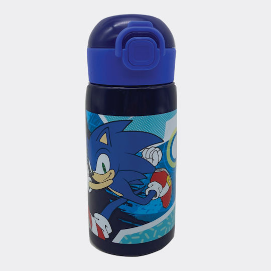 Gim Sonic Sticlă Pentru Copii Din Oțel Inoxidabil Albastră 500ml