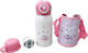 Beboulino Kinder Trinkflasche mit Stroh Rosa