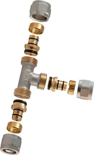 Tdm Brass Tee Demontabil Filetat 1445e 20x16x20