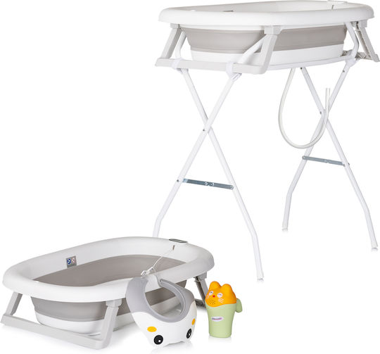 Chipolino Babybadewanne mit Ständer mit Thermometer Graue
