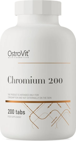 OstroVit Хром Пиколинат Подходящо за деца с витамин C 200 таблетки Кокос