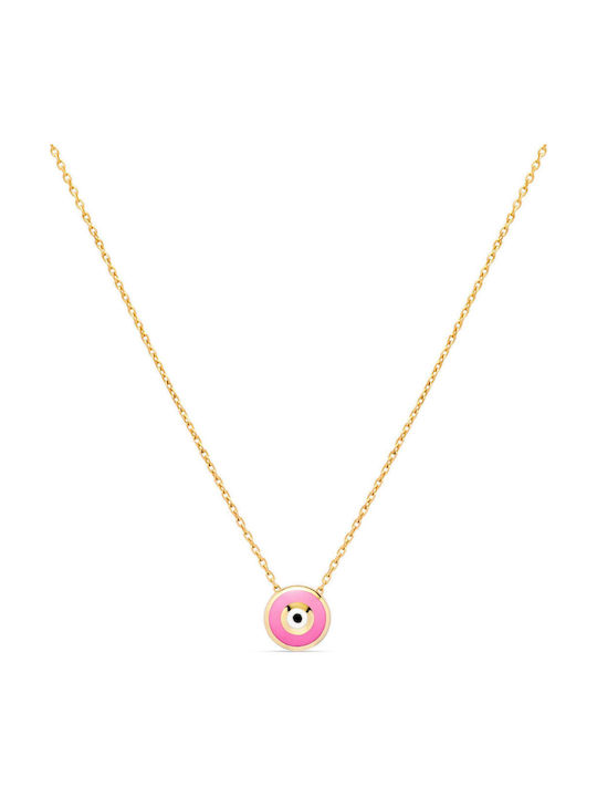 Ulysses Kinder Halskette 14k Gelbes Gold Email