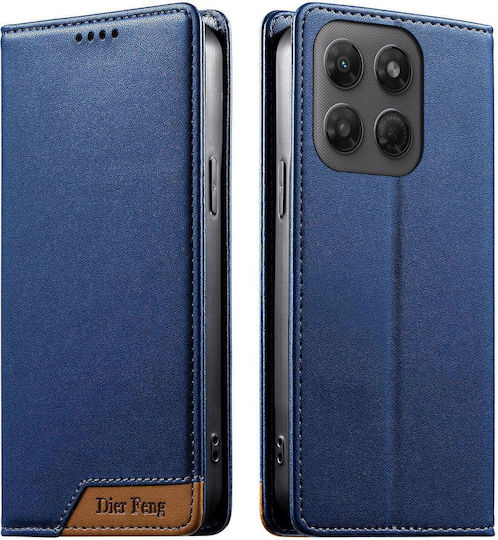 Motorola Edge 70 Fusion 5g Case Dierfeng Strong Magnetic Leather Wallet Blue