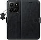 Smart Luxe Кожен Калъф За Honor X7d 5g Черен