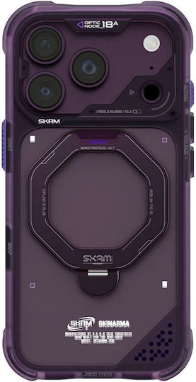 Case Skinarma Saturn Magsafe + Rotating Kick Stand Iphone 18 Pro 17 Pro Burgundy